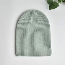 Cashmere & Wool Blend Beanie - Mint
