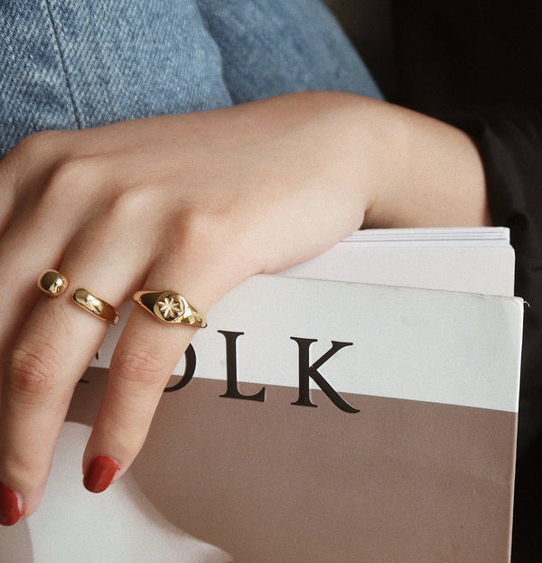 18K Gold Filled Daisy Ring
