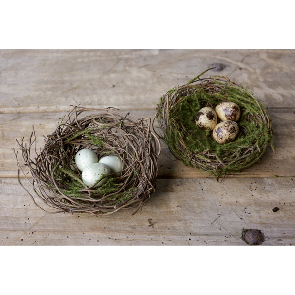 Faux Moss Nest Clip-on Ornament