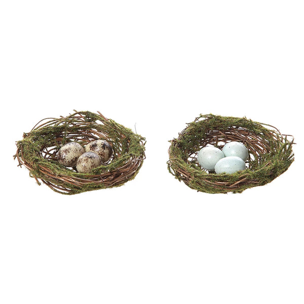 Faux Moss Nest Clip-on Ornament