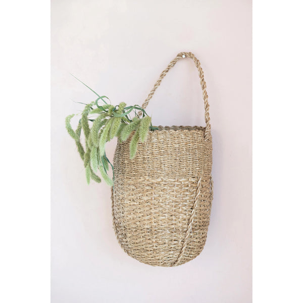 Hand-Woven Bankuan Bucket Basket with Handle