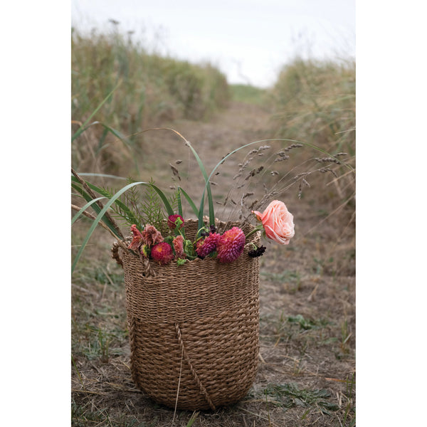Hand-Woven Bankuan Bucket Basket with Handle
