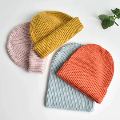 Cashmere & Wool Blend Beanie - Black