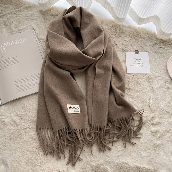 Scarf with Fringe Khaki