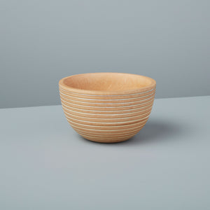 Striped Mango Wood Bowl