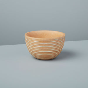 Striped Wood Bowl