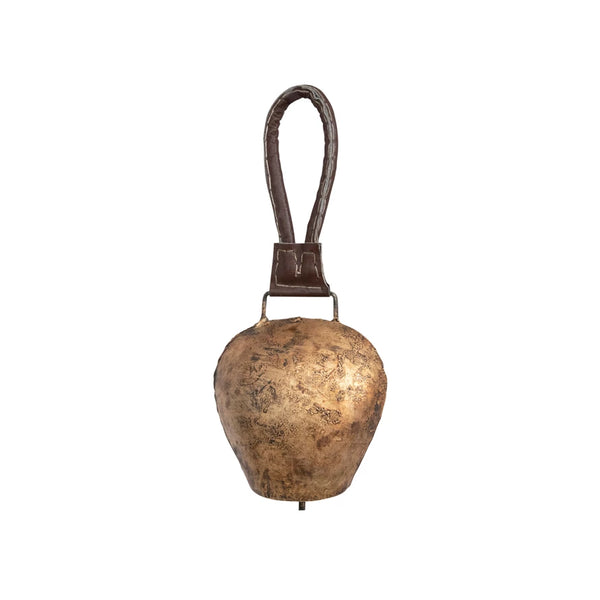 Metal Bell w/ Leather Hanger, Small